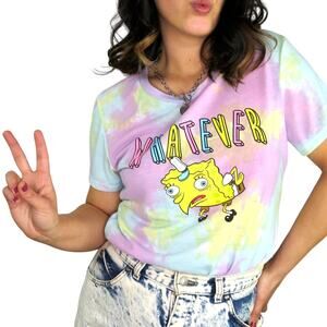 Spongebob Pastel Tie Dye Graphic T-Shirt Baby Tee